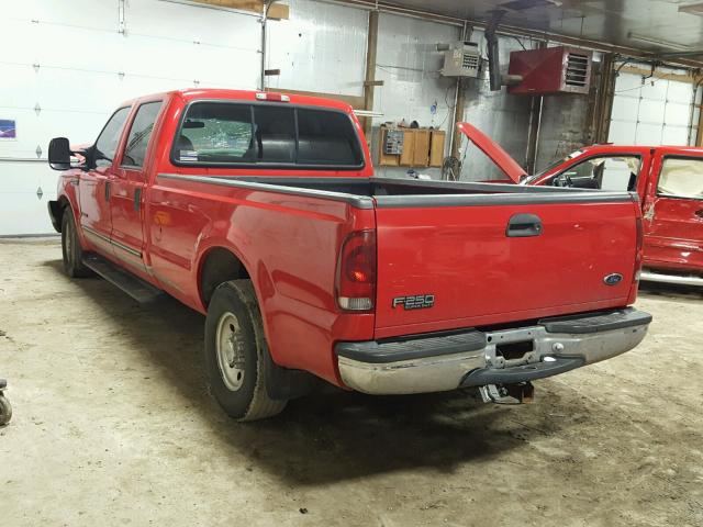 1FTNW20F5YED30851 - 2000 FORD F250 SUPER RED photo 3