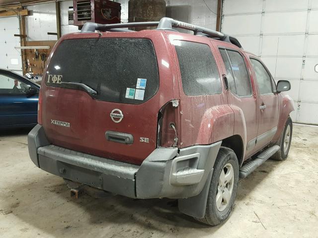 5N1AN08W16C555721 - 2006 NISSAN XTERRA OFF RED photo 4