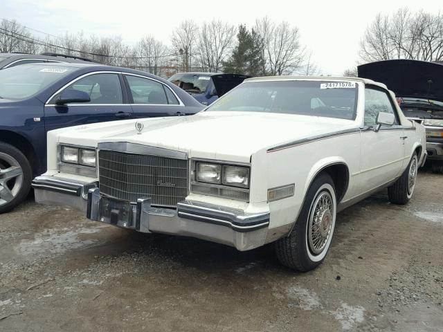 1G6AL6786EE661636 - 1984 CADILLAC ELDORADO B WHITE photo 2