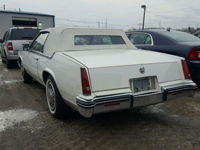 1G6AL6786EE661636 - 1984 CADILLAC ELDORADO B WHITE photo 3