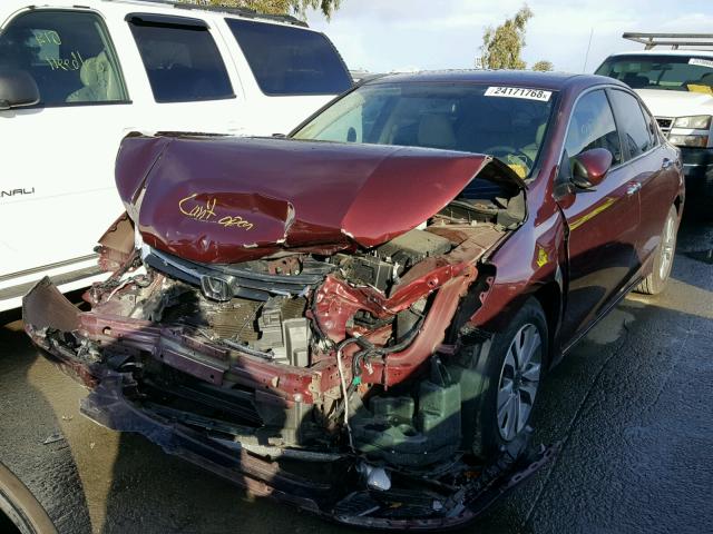 1HGCR2F39FA261020 - 2015 HONDA ACCORD LX MAROON photo 2