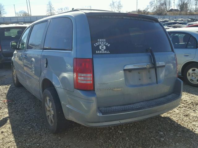 2A8HR54P28R675940 - 2008 CHRYSLER TOWN & COU BLUE photo 3