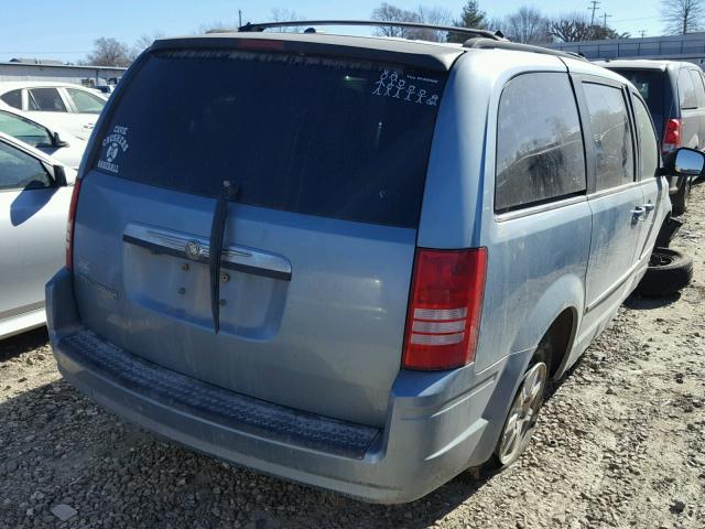 2A8HR54P28R675940 - 2008 CHRYSLER TOWN & COU BLUE photo 4