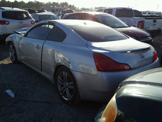 JNKCV64EX8M122598 - 2008 INFINITI G37 BASE SILVER photo 3