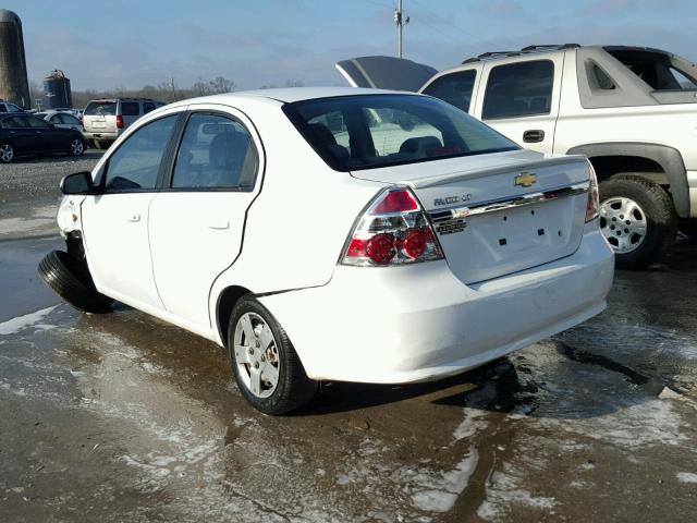 KL1TD5DE3BB233437 - 2011 CHEVROLET AVEO LS WHITE photo 3