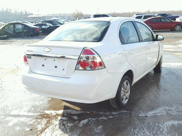 KL1TD5DE3BB233437 - 2011 CHEVROLET AVEO LS WHITE photo 4