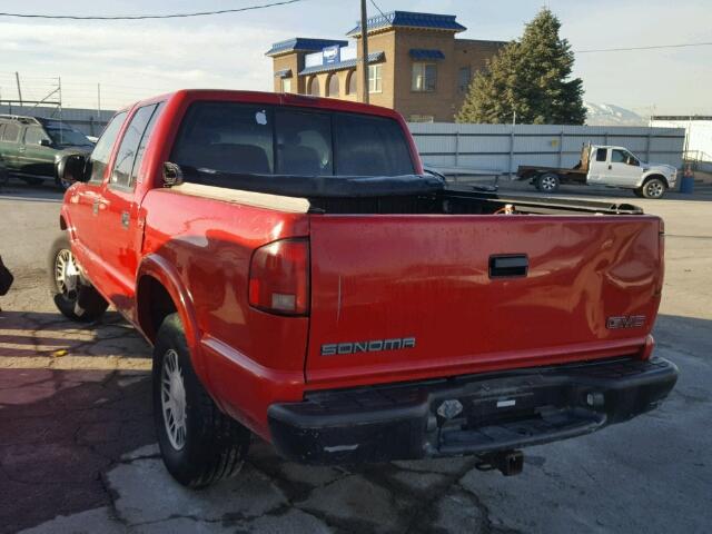 1GTDT13W51K152425 - 2001 GMC SONOMA RED photo 3