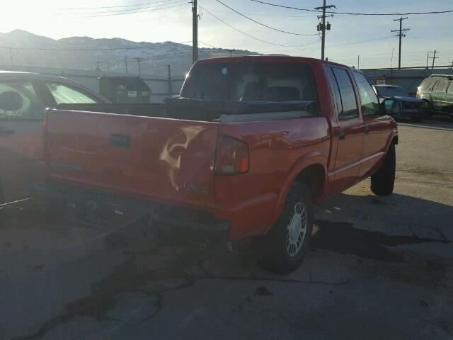 1GTDT13W51K152425 - 2001 GMC SONOMA RED photo 4