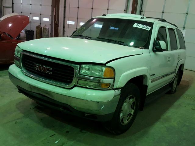 1GKEK13T35J245781 - 2005 GMC YUKON WHITE photo 2