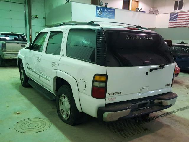 1GKEK13T35J245781 - 2005 GMC YUKON WHITE photo 3