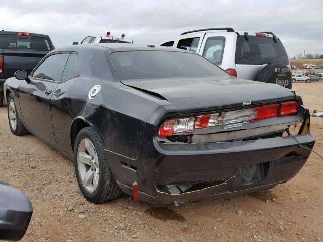 2C3CDYAG9DH569740 - 2013 DODGE CHALLENGER BLACK photo 3