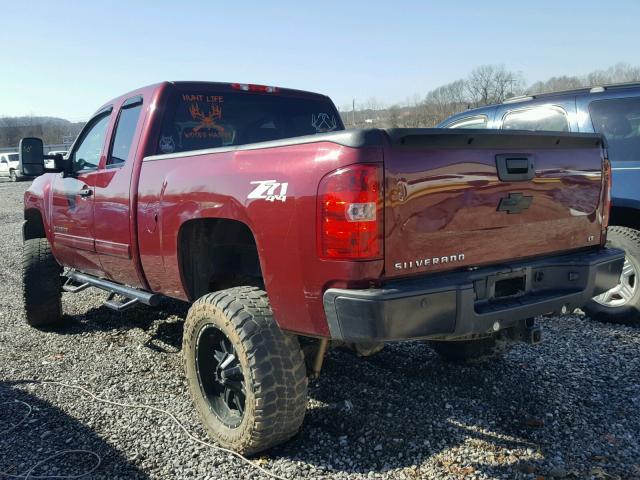 1GCRKSE71DZ137839 - 2013 CHEVROLET SILVERADO MAROON photo 3