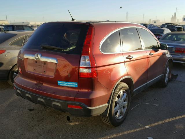 JHLRE38508C052901 - 2008 HONDA CR-V EX BURGUNDY photo 4