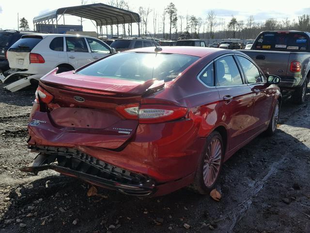 3FA6P0K93FR211144 - 2015 FORD FUSION TIT RED photo 4