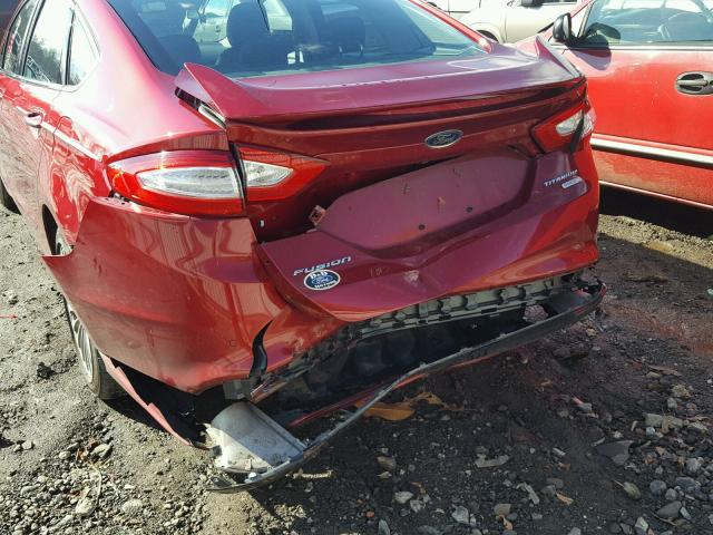 3FA6P0K93FR211144 - 2015 FORD FUSION TIT RED photo 9