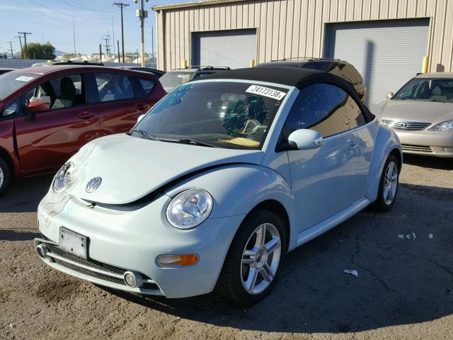 3VWCD31Y95M306932 - 2005 VOLKSWAGEN NEW BEETLE BLUE photo 2