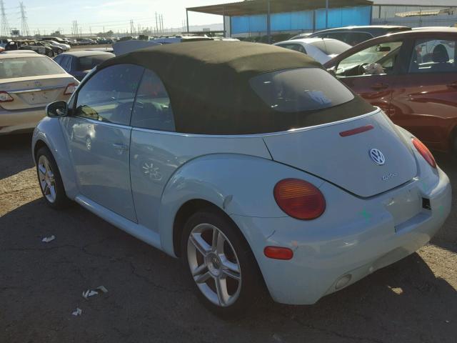 3VWCD31Y95M306932 - 2005 VOLKSWAGEN NEW BEETLE BLUE photo 3