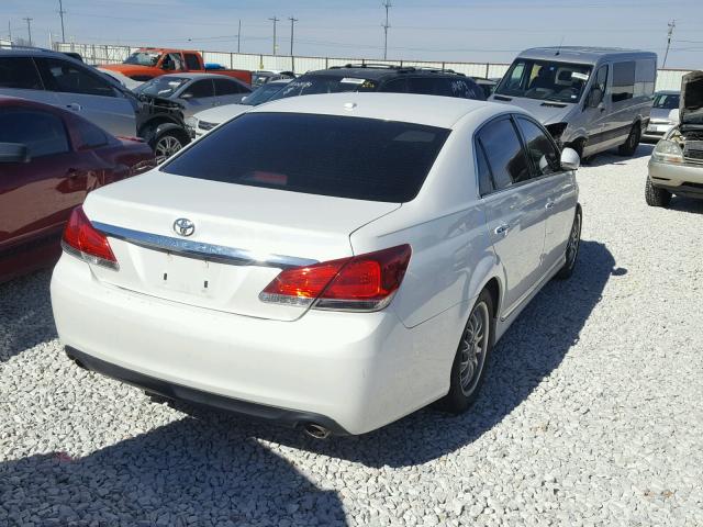4T1BK3DB3BU385416 - 2011 TOYOTA AVALON BAS WHITE photo 4