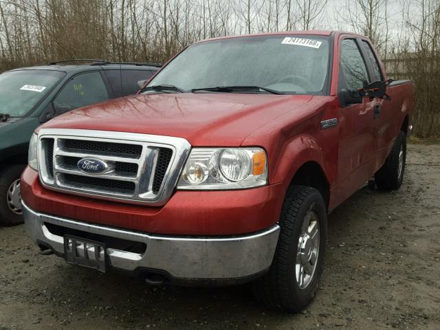 1FTPX14V88FA76032 - 2008 FORD F150 RED photo 2