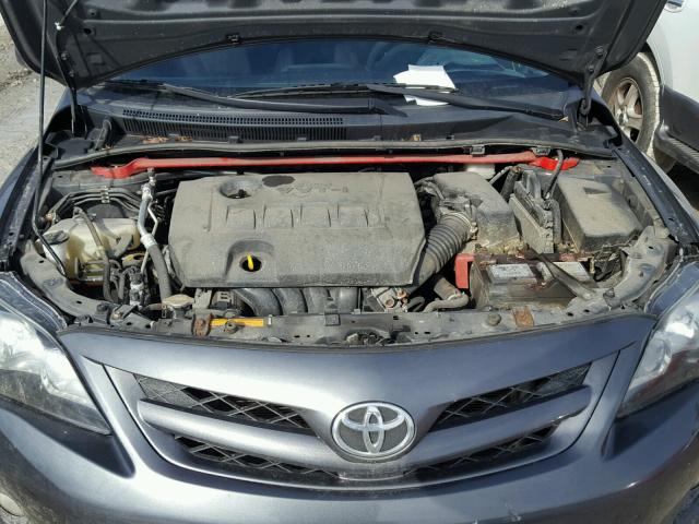 2T1BU4EE8BC557398 - 2011 TOYOTA COROLLA BA GRAY photo 7