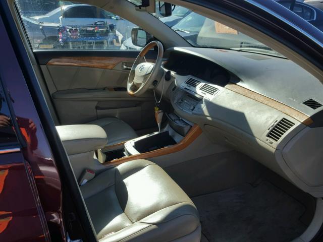 4T1BK36B16U096800 - 2006 TOYOTA AVALON XL BURGUNDY photo 5