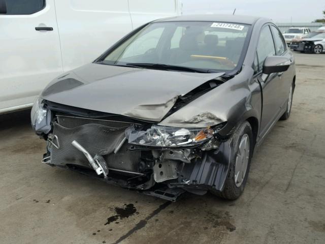 JHMFA36218S027739 - 2008 HONDA CIVIC HYBR GRAY photo 2