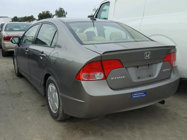 JHMFA36218S027739 - 2008 HONDA CIVIC HYBR GRAY photo 3