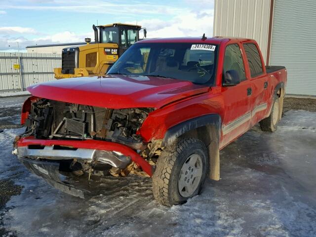 2GCEK13T761251980 - 2006 CHEVROLET SILVERADO RED photo 2