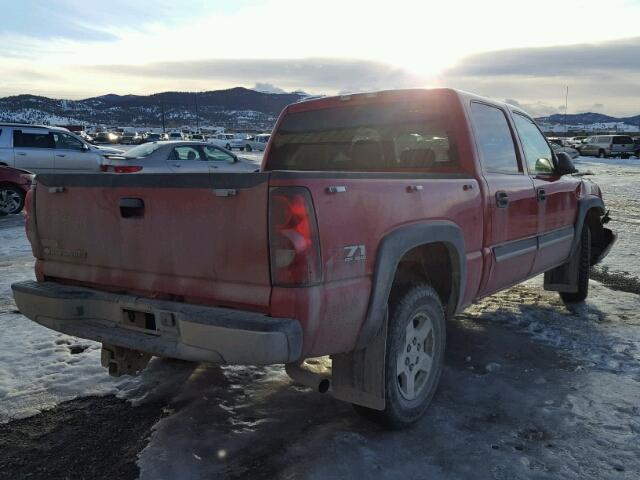 2GCEK13T761251980 - 2006 CHEVROLET SILVERADO RED photo 4