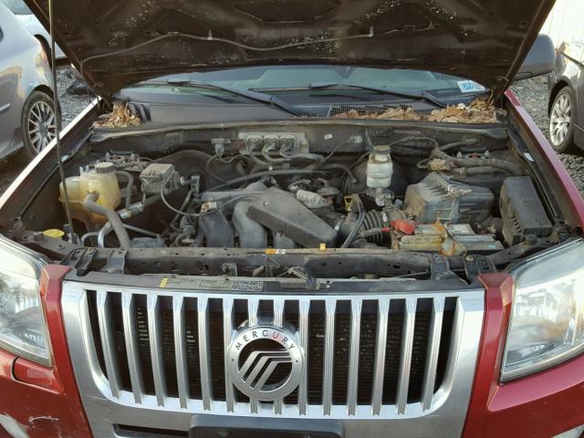 4M2CU81128KJ08430 - 2008 MERCURY MARINER BURGUNDY photo 7