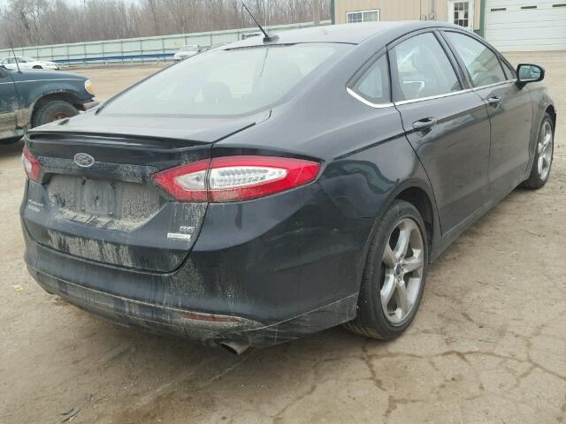 3FA6P0HD3ER327695 - 2014 FORD FUSION SE BLACK photo 4