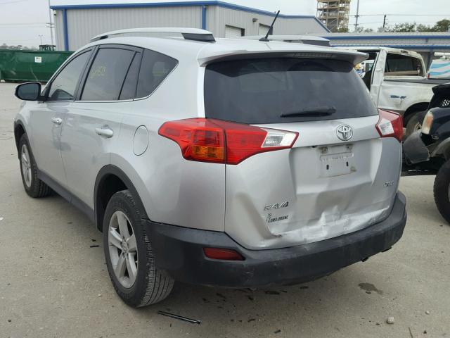 2T3WFREV3DW026210 - 2013 TOYOTA RAV4 XLE SILVER photo 3