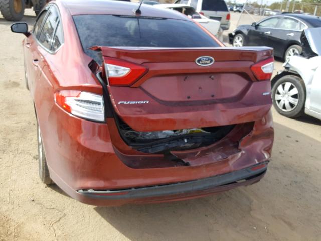 3FA6P0H76ER243915 - 2014 FORD FUSION SE RED photo 9