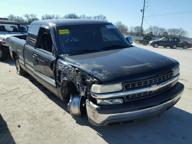 2GCEC19TX21425605 - 2002 CHEVROLET SILVERADO BLACK photo 1