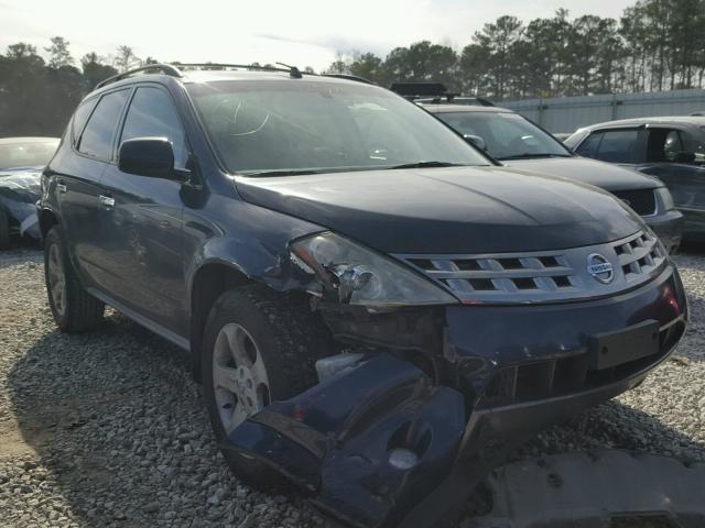 JN8AZ08T35W321936 - 2005 NISSAN MURANO SL BLUE photo 1