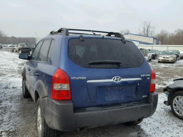 KM8JN72D76U264120 - 2006 HYUNDAI TUCSON GLS BLUE photo 3