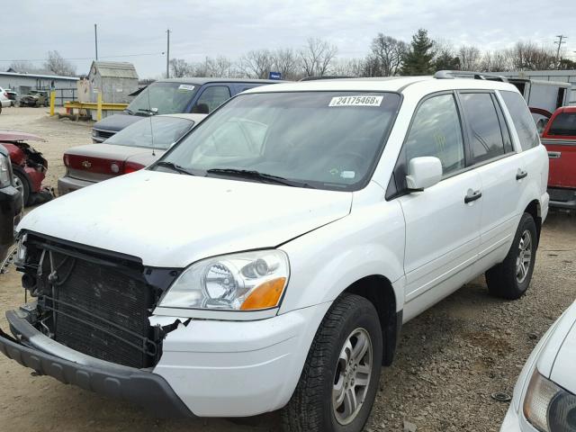 5FNYF18505B064572 - 2005 HONDA PILOT EXL WHITE photo 2