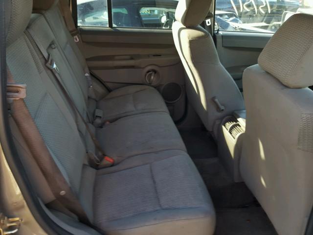 1J8HH48K96C310821 - 2006 JEEP COMMANDER ოქროსფერი ფოტო 6