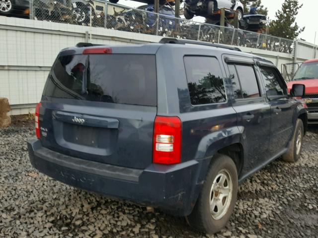 1J8FF28W97D294457 - 2007 JEEP PATRIOT SP BLUE photo 4