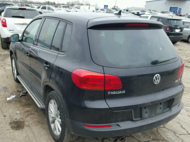 WVGAV3AXXEW622592 - 2014 VOLKSWAGEN TIGUAN S BLACK photo 3