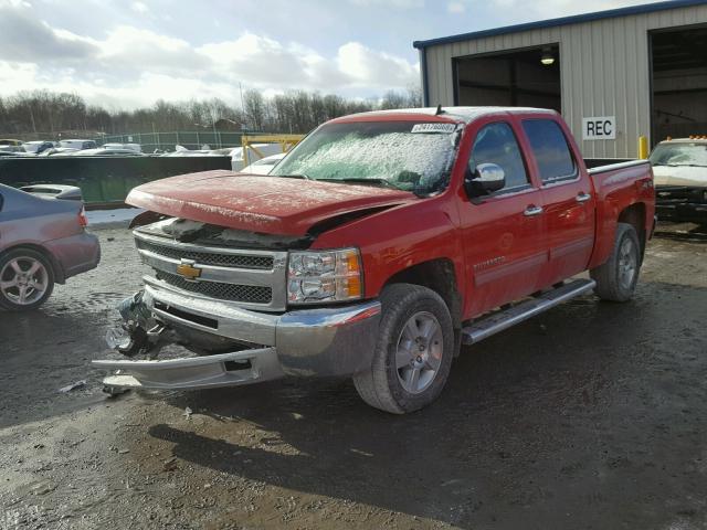 3GCPKSE75DG170432 - 2013 CHEVROLET SILVERADO RED photo 2