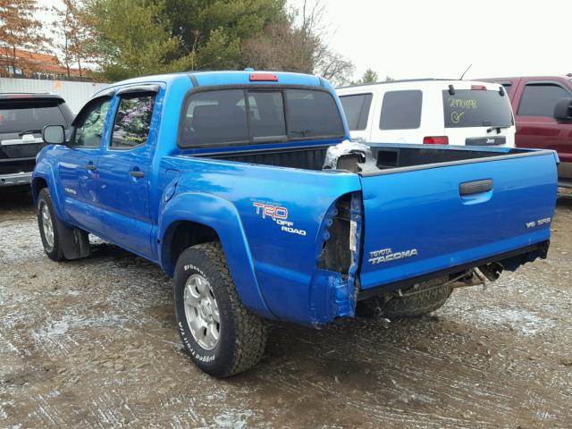 3TMLU42N19M024867 - 2009 TOYOTA TACOMA DOU BLUE photo 3