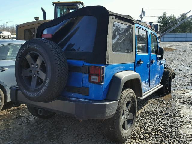 1C4HJWDG6GL139276 - 2016 JEEP WRANGLER U BLUE photo 4