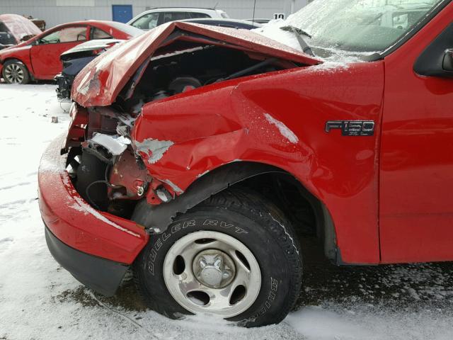 2FTRX17243CA32107 - 2003 FORD F150 RED photo 9