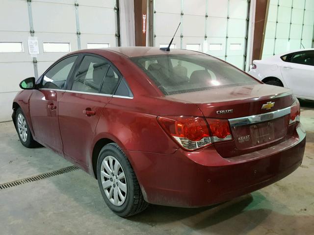 1G1PF5S90B7223339 - 2011 CHEVROLET CRUZE LT RED photo 3