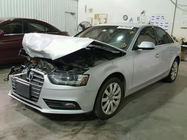 WAUBFAFL8DN039519 - 2013 AUDI A4 PREMIUM SILVER photo 2