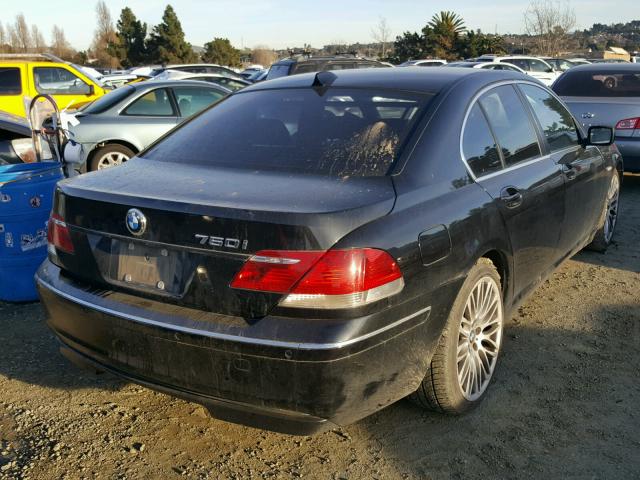 WBAHL83588DT13556 - 2008 BMW 750I BLACK photo 4