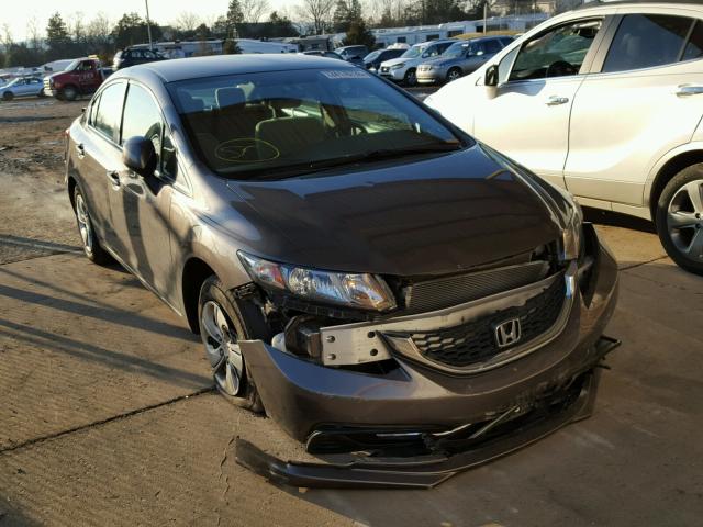 19XFB2F5XDE278954 - 2013 HONDA CIVIC LX GRAY photo 1