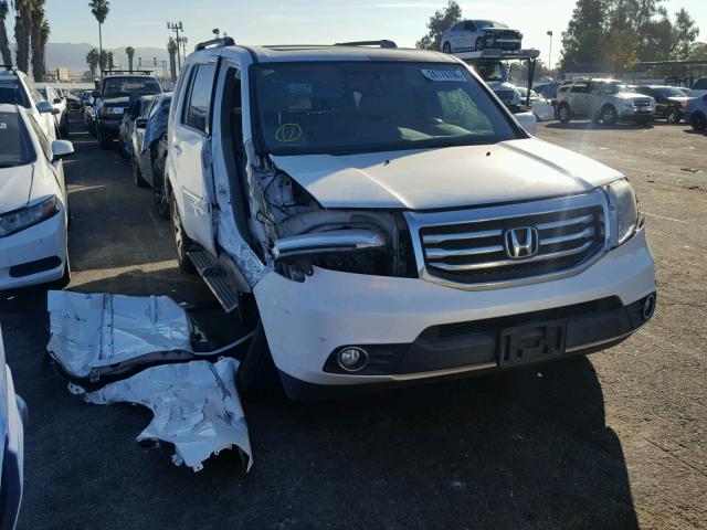 5FNYF3H94DB004145 - 2013 HONDA PILOT TOUR WHITE photo 1