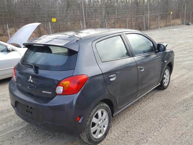 ML32A4HJ9EH002660 - 2014 MITSUBISHI MIRAGE ES GRAY photo 4